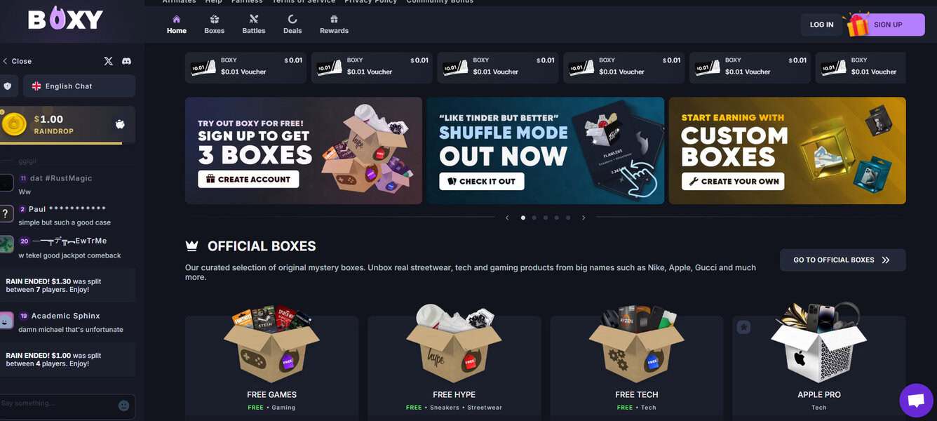 Boxy.gg mystery box
