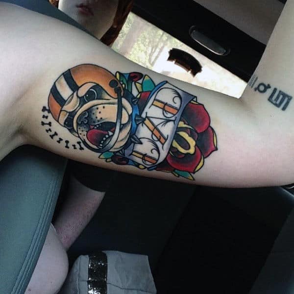 Impressive Dad Tattoo Male Upper Arms