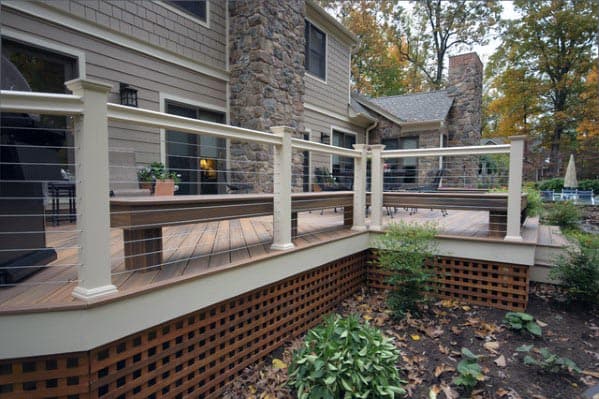 lattice deck skirting ideas wood deck