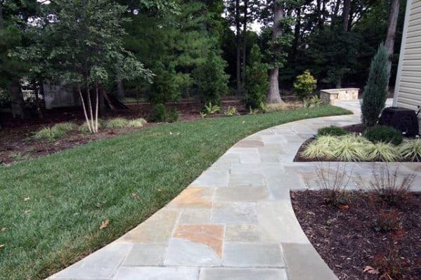 Impressive Flagstone Walkway Ideas Side Of House