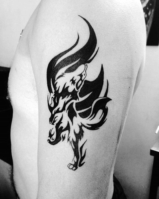 Incredible Animal Tribal Tattoos For Men On Outer Arm