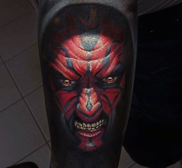 Incredible Forearm Darth Maul Tattoos For Men