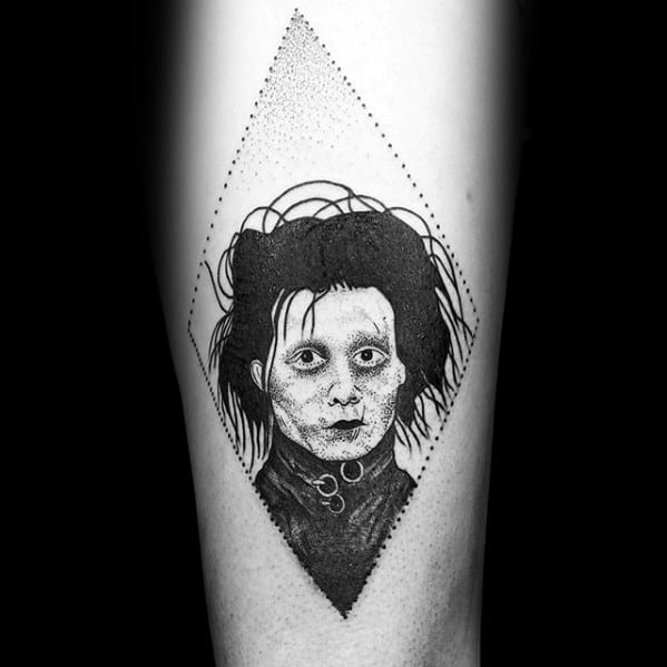 Incredible Forearm Edward Scissorhands Tattoos For Men