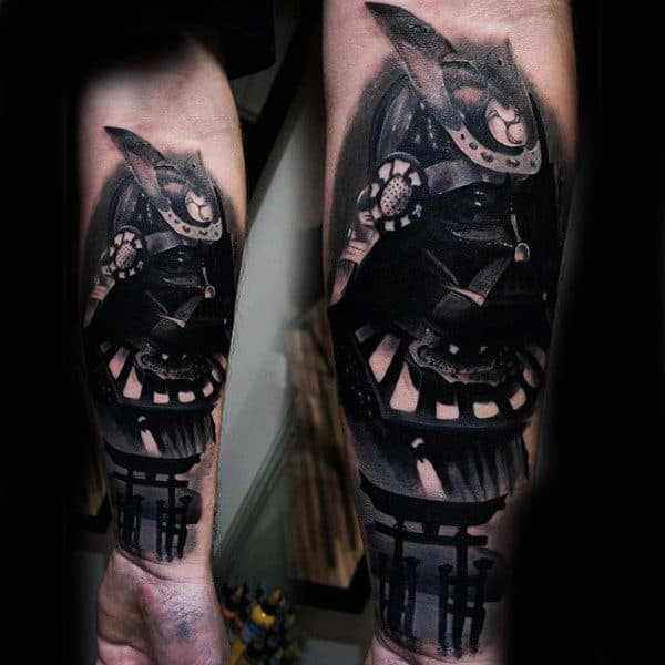 Incredible Forearm Sleeve For Men Of Japanese Samuari