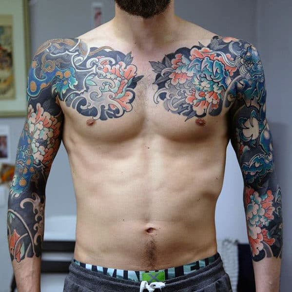 Incredible Half Sleeve Japanese Flower Tattoo Ideas For Men