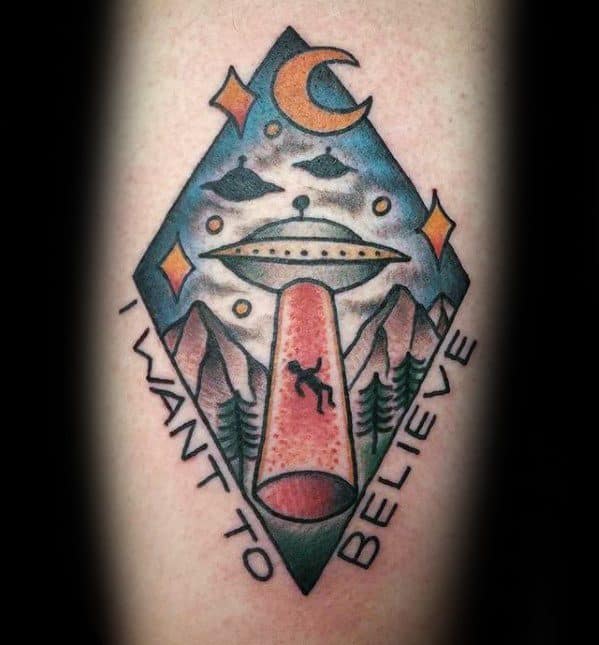 Incredible I Want To Believe Traditional Inner Forearm Tattoos For Men