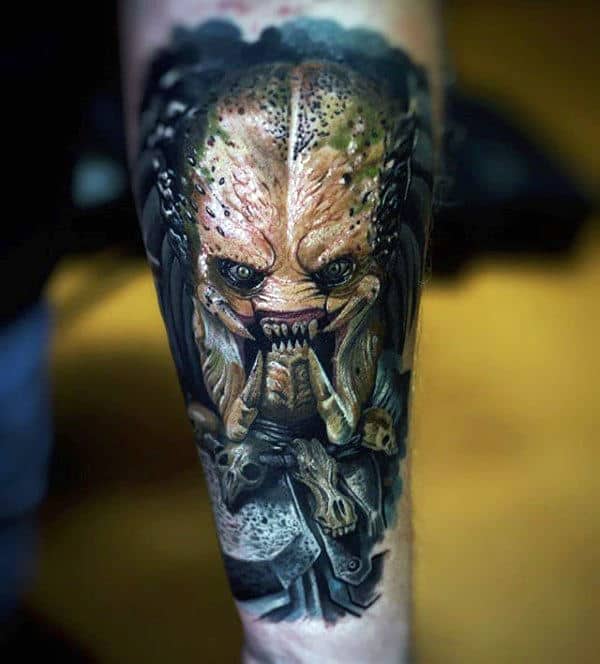 Incredible Mens Inner Forearm Predator Tattoos