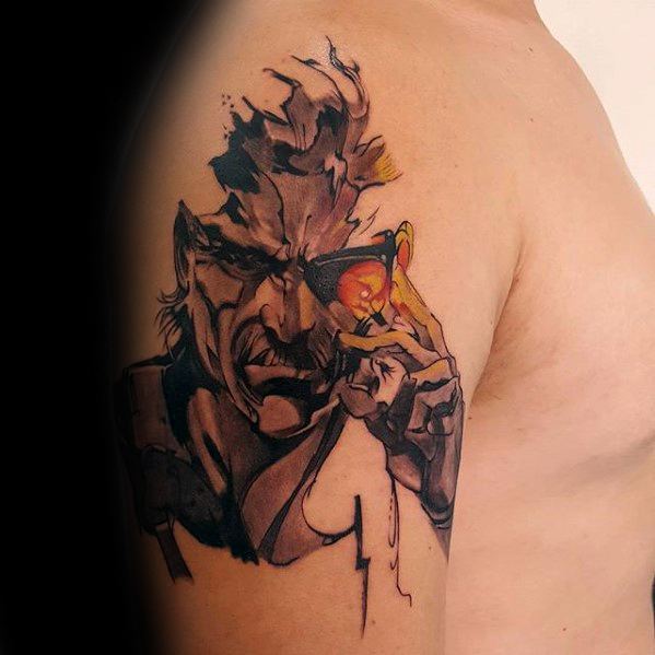 Incredible Metal Gear Tattoos For Men On Arm