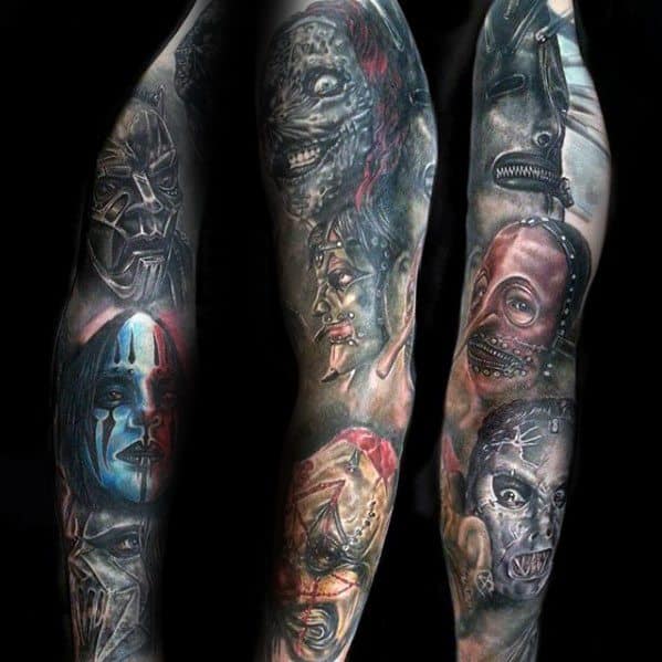 Incredible Sleeve Slipknot Tattoos For Men