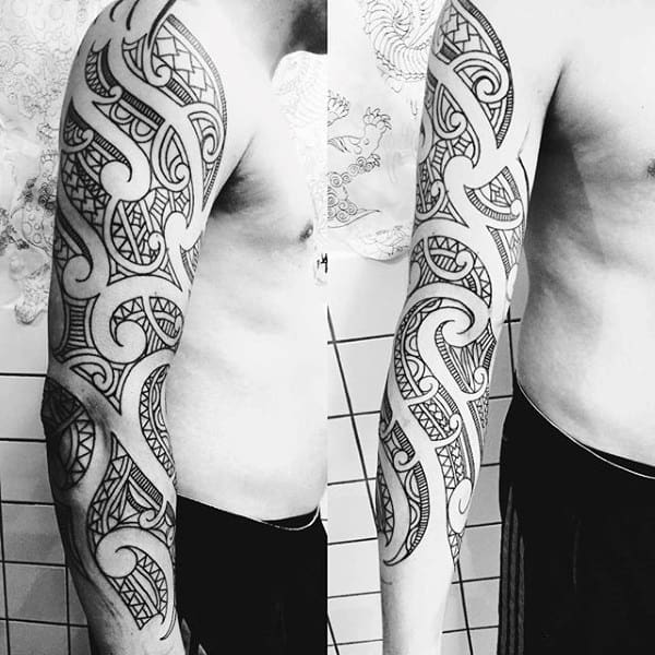 Incredible Tattoo Half Sleeve Tribal Mens Ideas