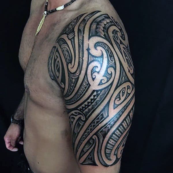 Incredible Tribal Half Sleeve Tattoos For Men