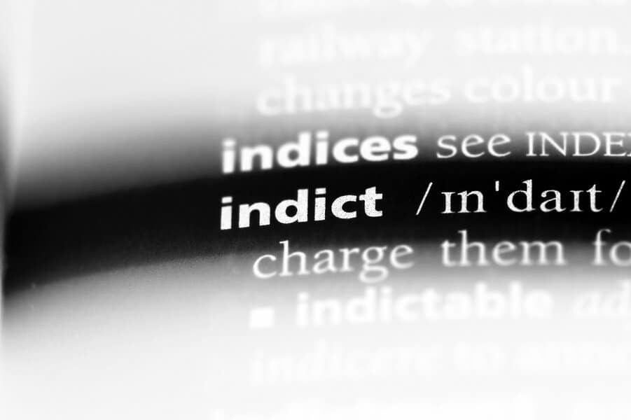 indict word in a dictionary