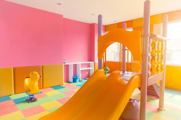 indoor slide kids playroom