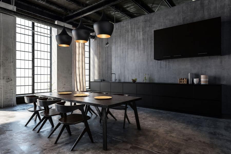 open industrial kitchen