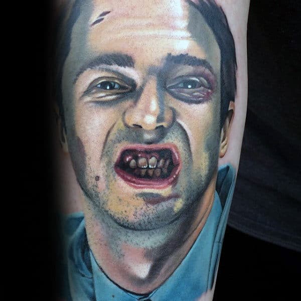 Inenr Forearm Fight Club Mens Tattoo Designs