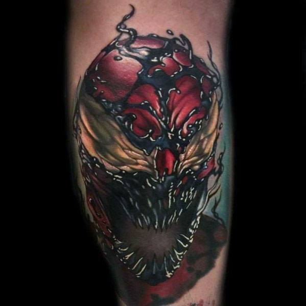 Inner Arm Bicep 3d Mens Carnage Tattoo Ideas