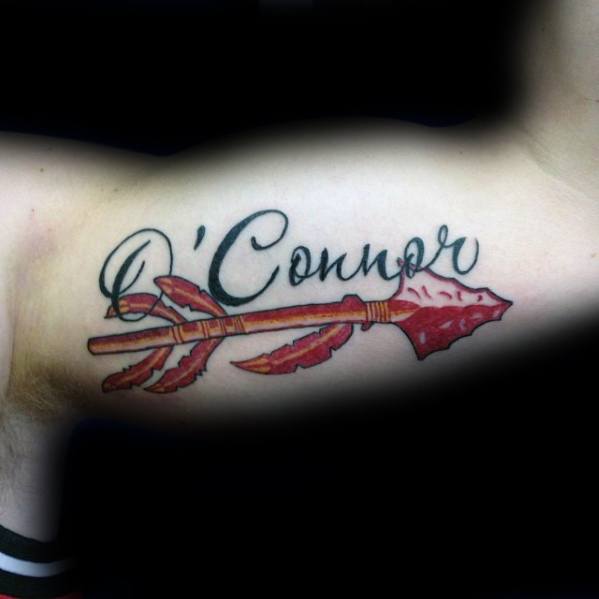 Inner Arm Bicep Arrow Fsu Tattoos For Gentlemen