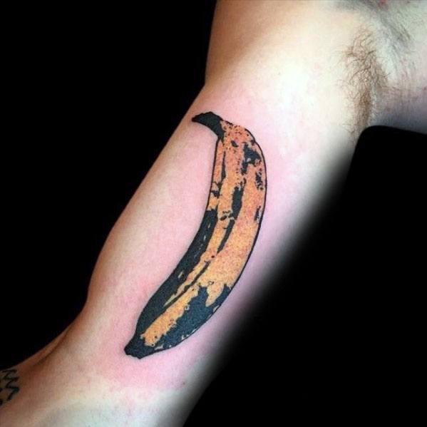 Inner Arm Bicep Banana Mens Tattoo Designs