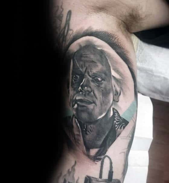 Inner Arm Bicep Boc Brown Back To The Future Male Tattoos