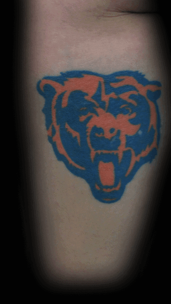 Inner Arm Bicep Cool Male Chicago Bears Tattoo Designs