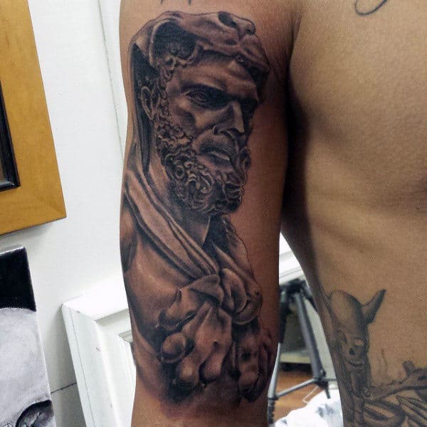 Inner Arm Hercules Tattoo Ideas For Guys