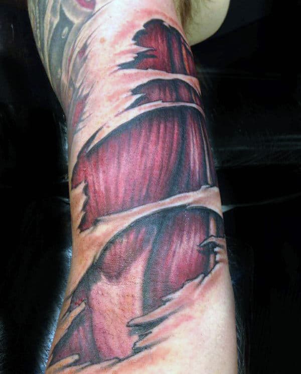 Inner Arm Muscle Tattoos For Men