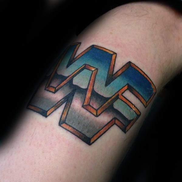 Inner Forear Wwf Symbol Cool Male Wrestling Tattoo Designs