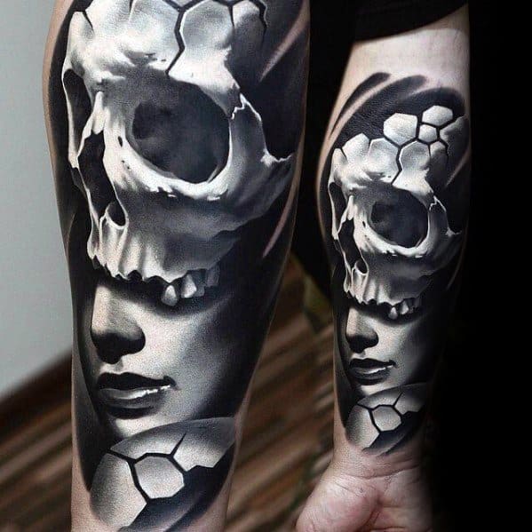 Inner Forearm 3d Hyper Realistic Morph Tattoo On Men