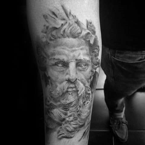 Inner Forearm Amazing Mens Socrates Portrait Tattoo Designs