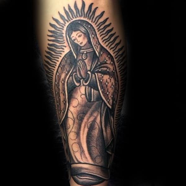 Inner Forearm Artistic Male Guadalupe Tattoo Ideas