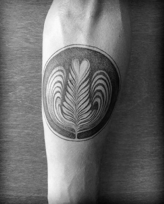 Inner Forearm Coffee Tattoo On Men