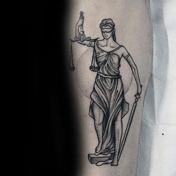 Inner Forearm Cool Guys Lady Justice Tattoo