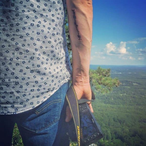 Inner Forearm Cool Male Ogham Tattoo Designs