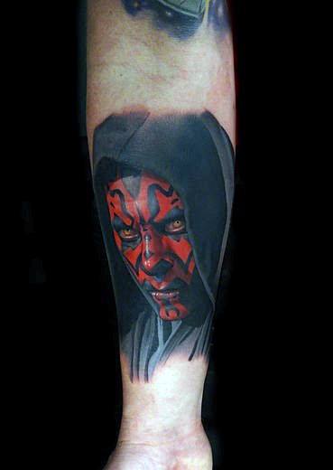 Inner Forearm Darth Maul Tattoo Design Ideas For Males