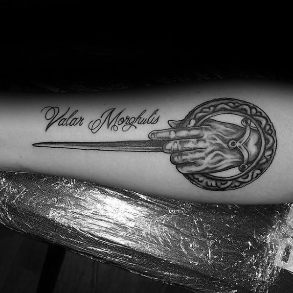 Inner Forearm Game Of Thrones Tattoo Designs On Gentleman