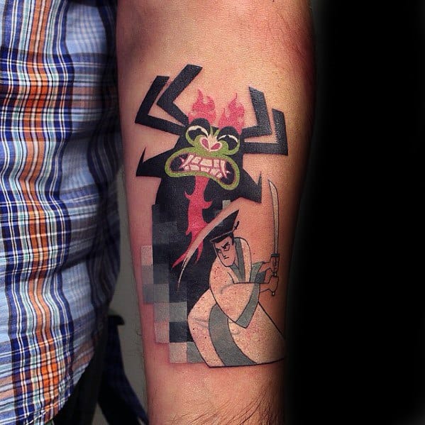 Inner Forearm Gentlemens Pixel Tattoo Ideas