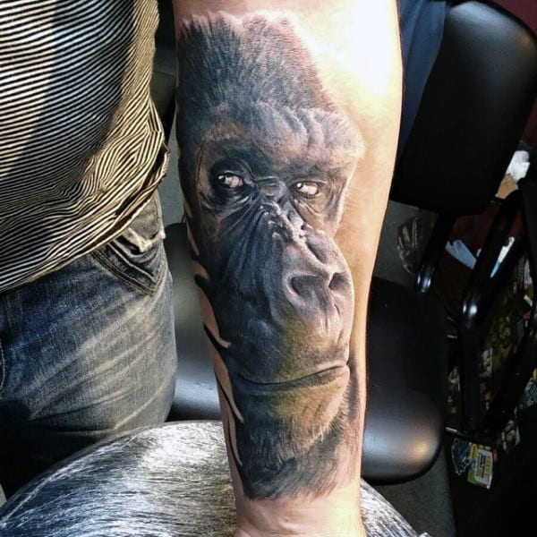 Inner Forearm Guys Gorilla Tattoos