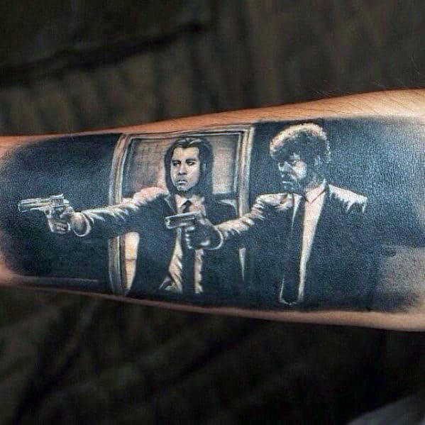 Inner Forearm Guys Pulp Fiction Realistic 3d Tattoos