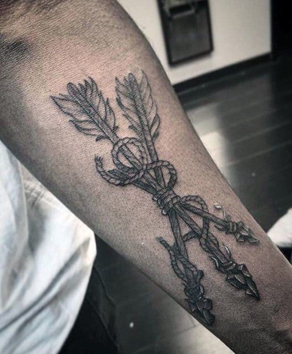Inner Forearm Guys Tattoo Ideas Small Arrow Designs