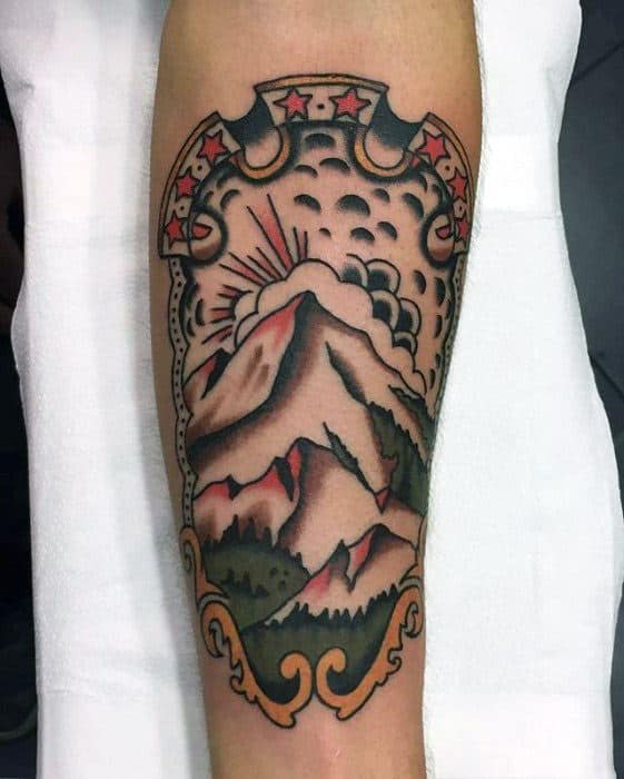 Inner Forearm Guys Vintage Tattoo Design Ideas