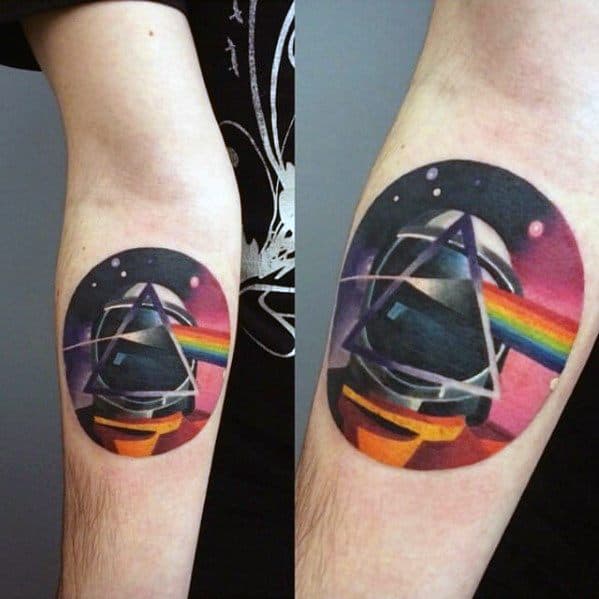 Inner Forearm Manly Pink Floyd Tattoo Design Ideas For Men