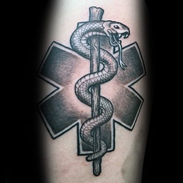 Inner Forearm Manly Star Of Life Guys Tattoo Designs