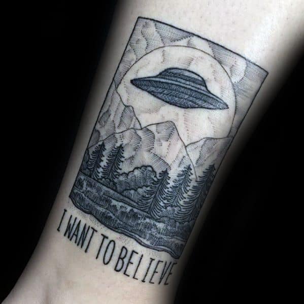 Inner Forearm X Files Poster Awesome I Want To Believe Tattoos For Men