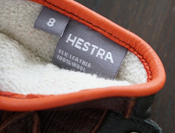 Inner Tag Hestra Granvik Mens Gloves With Wool Terry Interior Lining