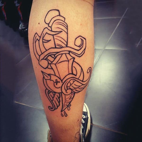 Innovative Sparrow Tattoo Guys Calves