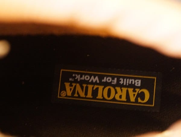 Insole Detail Mens Carolina 6 Inch Wedge Sole Work Boot