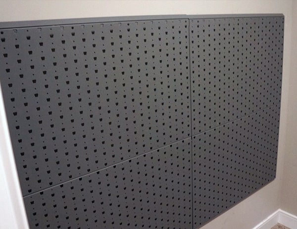 installed gallow tech trim pieces modular gun rack wall