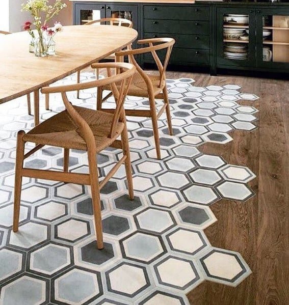 Interior Designs Tile To Hardwood Flooring Transition