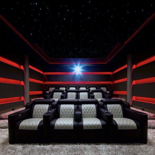 red lights in home theater 