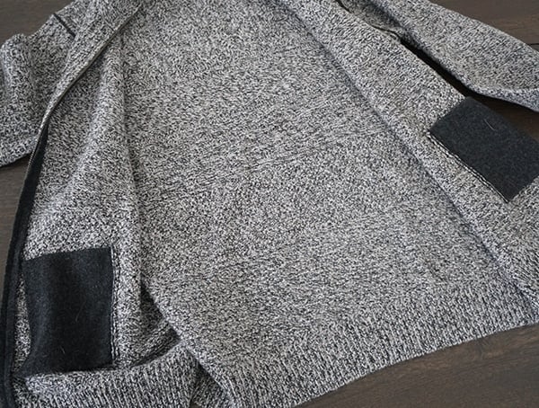 Interior Kinross Cashmere Marled Cable Full Zip Cardigan